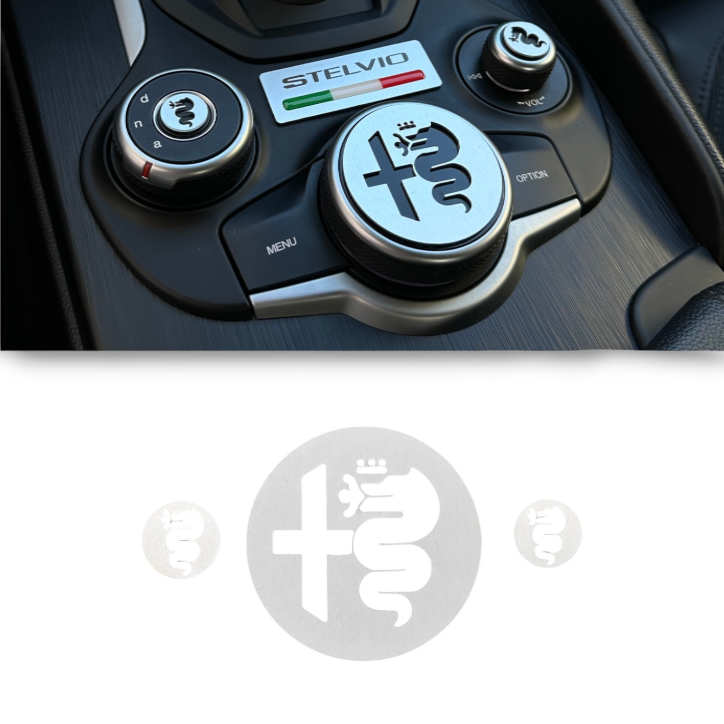 Fregi console centrale STELVIO e GIULIA