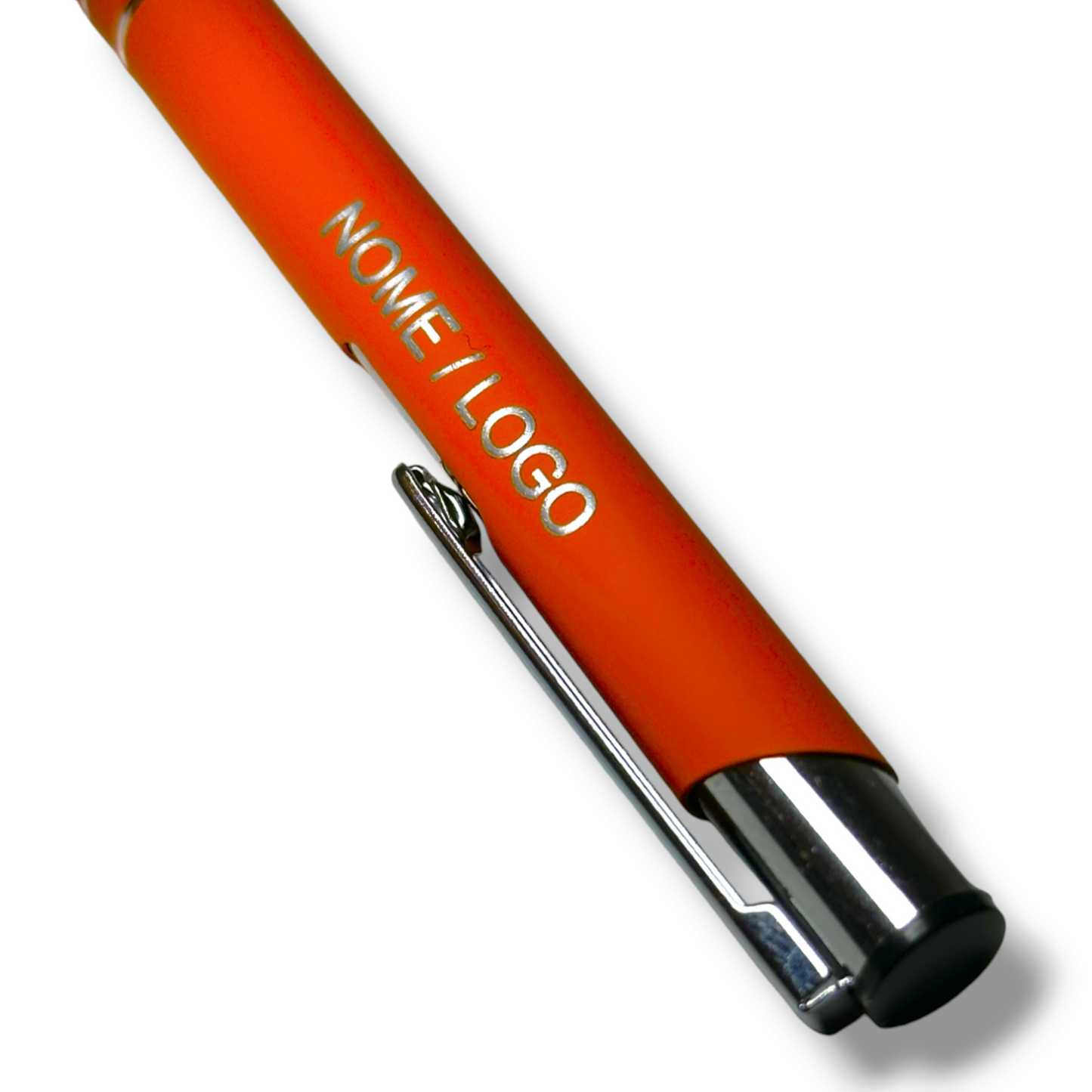 Penna in metallo gommata personalizzabile